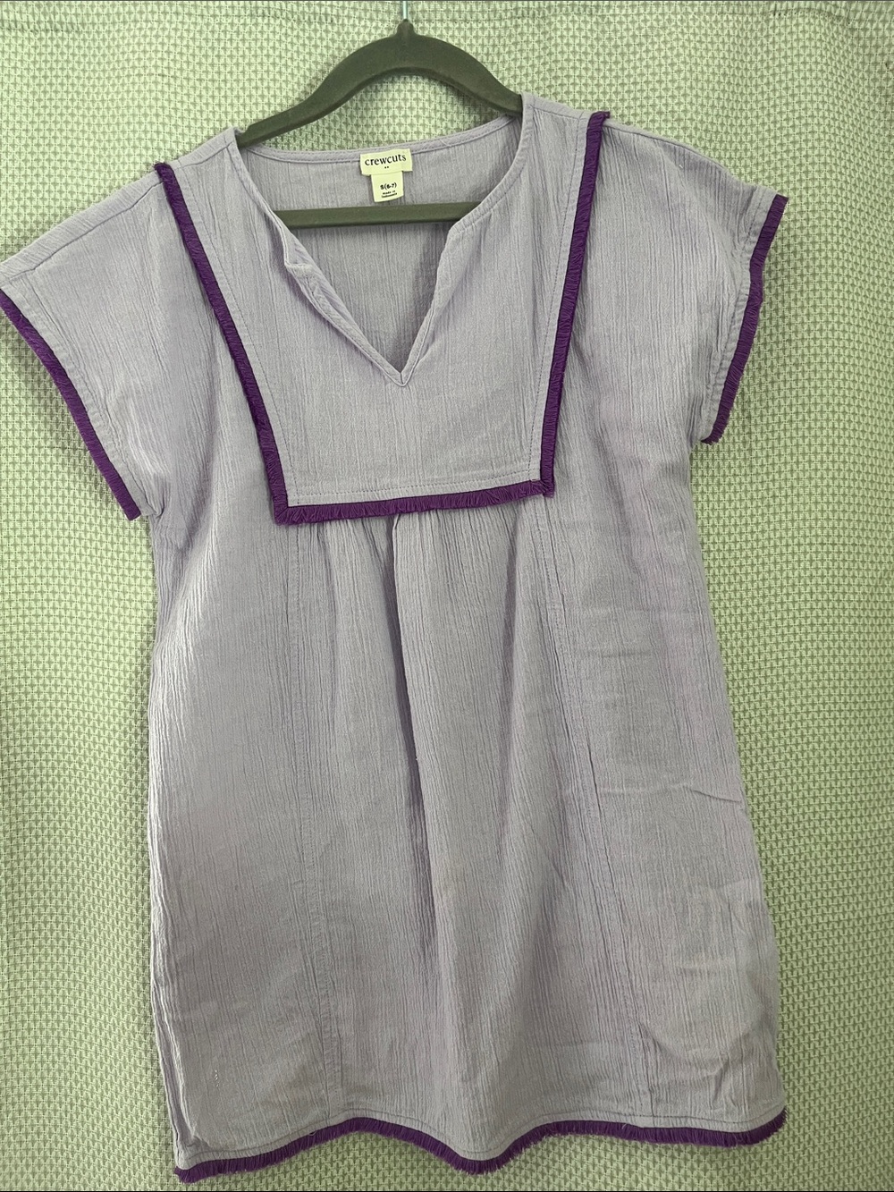 Crewcuts Lilac Tunic Coverup with Deep Purple Trim (NWOT)